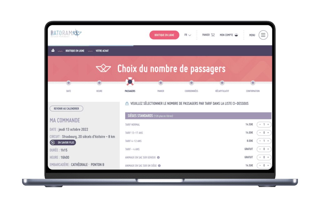 cope d'écran du site d'application