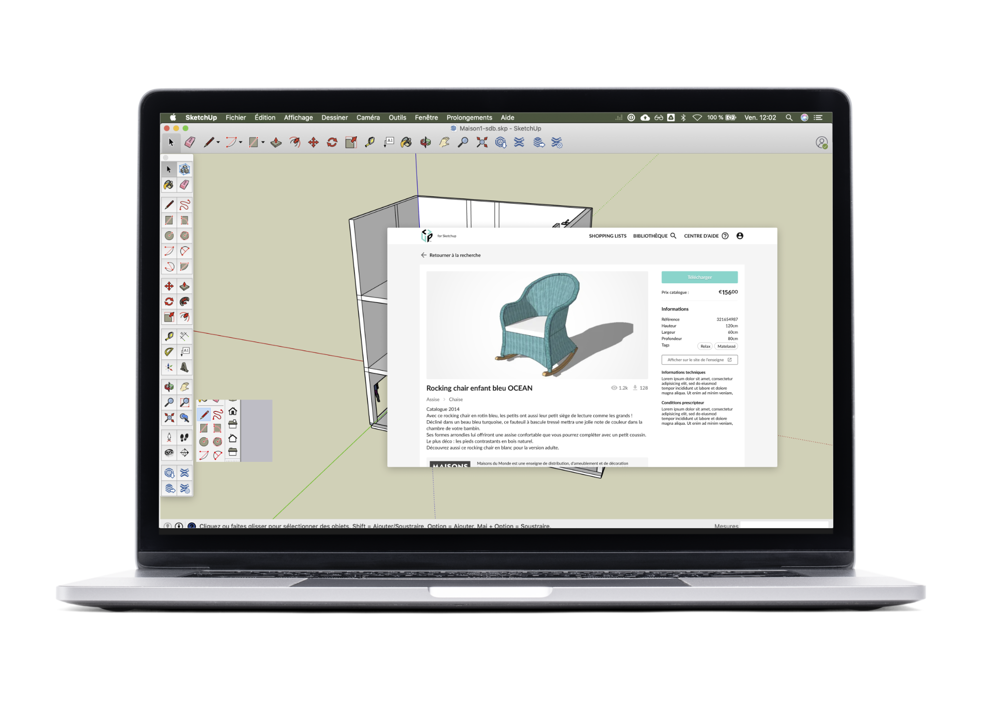 cope d'écran de l'application Sketchup