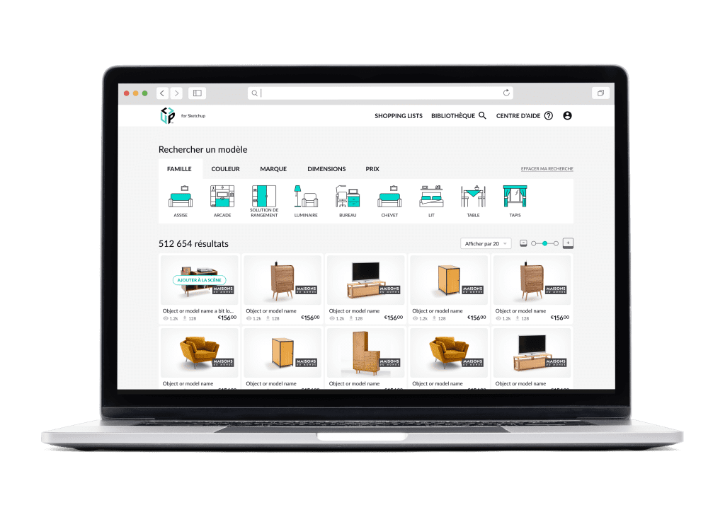 cope d'écran de l'application Sketchup