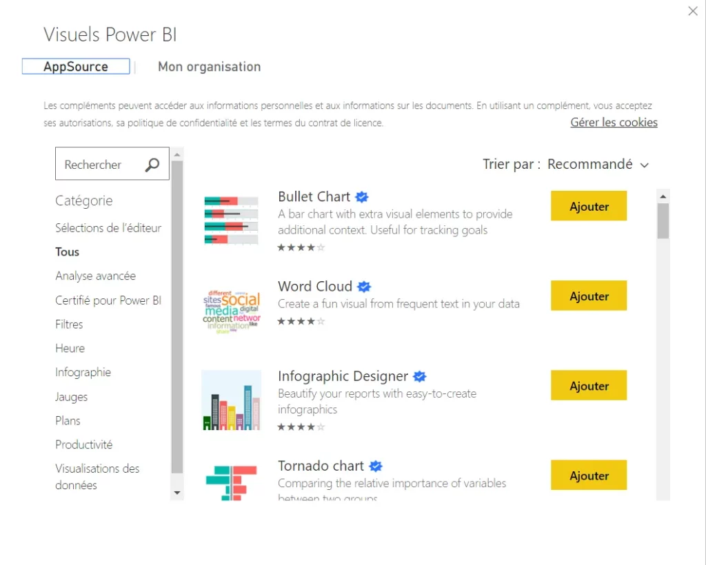 Visuels Power BI