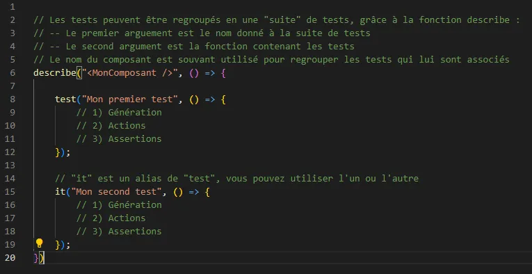 tests unitaires