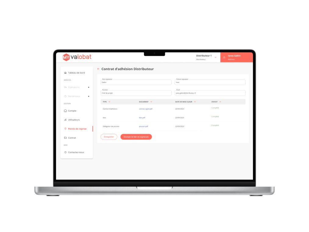 deuxième écran de validation automatique de documents