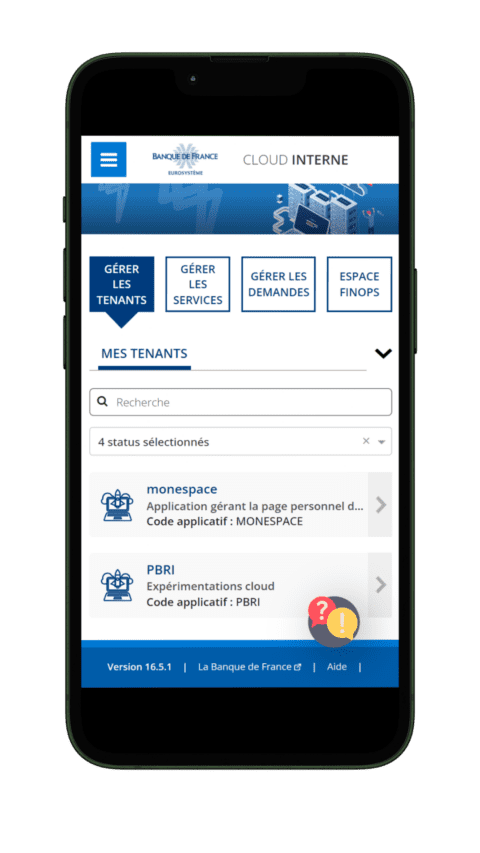 cope d'écran mobile de l'application accesible